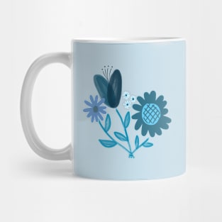 Blue Flower Bouquet Mug